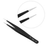 1pcs Stainless Steel Curved Black Tweezer Art Tools