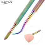 11 Style Stainless Steel Cuticle Spoon Pusher Fork Dead Skin Nail Art Files UV Gel Polish Remove Manicure Care Groove Clean Tool