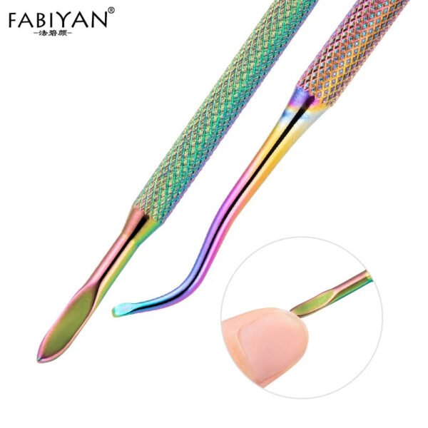 11 Style Stainless Steel Cuticle Spoon Pusher Fork Dead Skin Nail Art Files UV Gel Polish Remove Manicure Care Groove Clean Tool