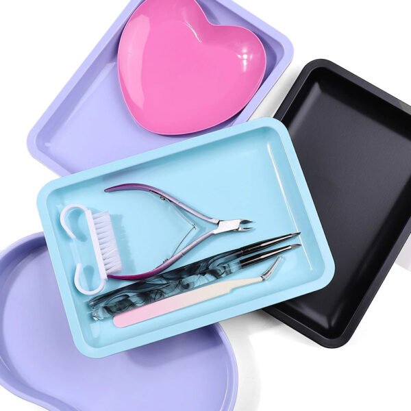 1 Pcs Stainless Steel Manicure Tool Tray
