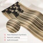 Clip In Hair Extensions Hair Extensions Thick Long Lace Weft Lightweight Synthetic