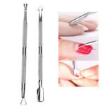 Manicure Tool Set - Cuticle Skin Scissors/ Steel Pusher/ Nail Polish Remover