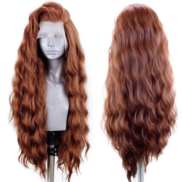 AIMEYA Synthetic Lace Front Wigs for Women Natural Hairline Long Brown Wig Pre Plucked Cosplay