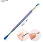 11 Style Stainless Steel Cuticle Spoon Pusher Fork Dead Skin Nail Art Files UV Gel Polish Remove Manicure Care Groove Clean Tool