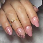 24Pcs Pink French Style Fake Press on Nails 3D Bowknot Designs Short Square