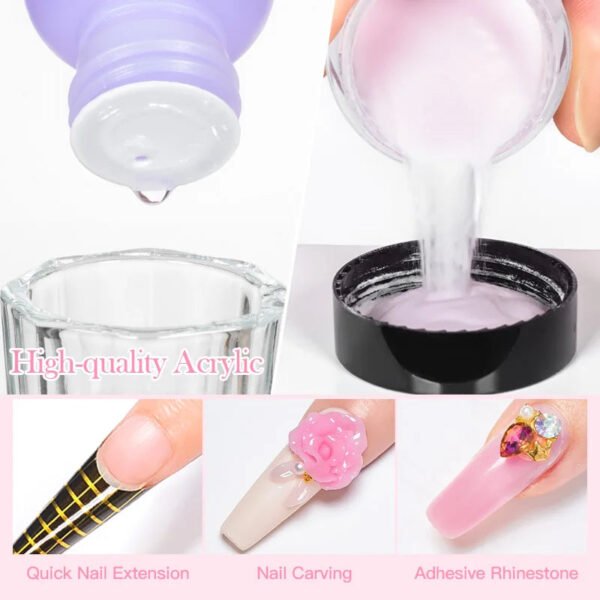 Acrylic Powder Set- Clear /Pink/ Nude
