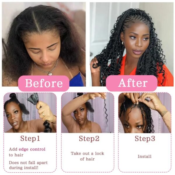 Human Braiding Hair Deep Wave Bulk Human Hair No Weft Virgin Hair Bundle Micro Human Braiding Hair for Boho Braids