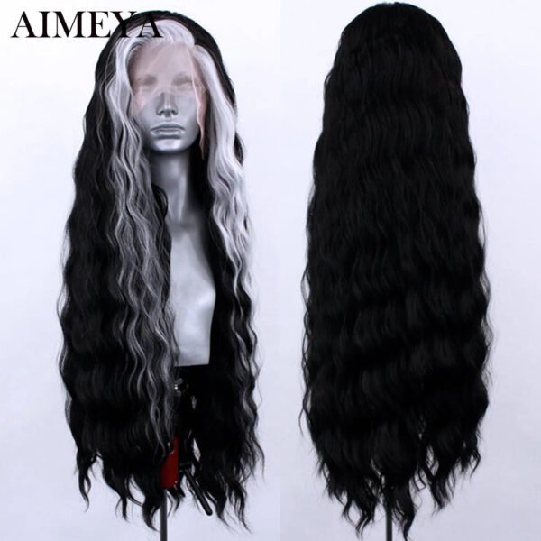 AIMEYA Synthetic Lace Front Wigs for Women Natural Hairline Long Brown Wig Pre Plucked Cosplay