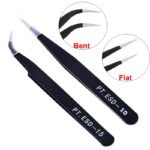 1pcs Stainless Steel Curved Black Tweezer Art Tools