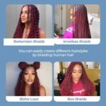 Human Braiding Hair Deep Wave Bulk Human Hair No Weft Virgin Hair Bundle Micro Human Braiding Hair for Boho Braids