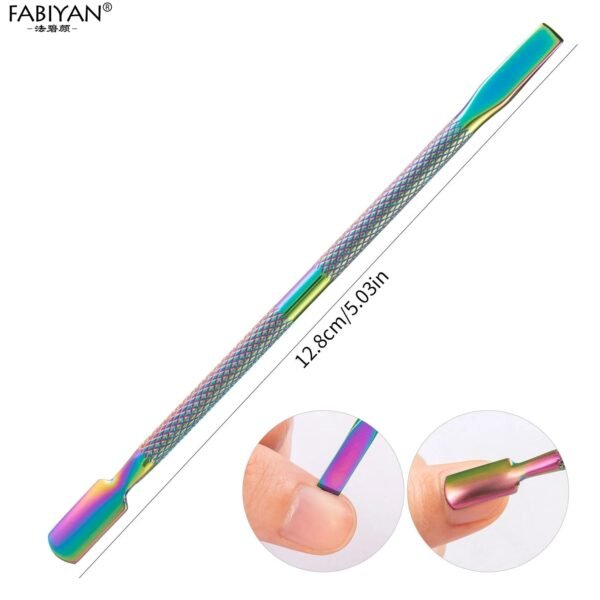 11 Style Stainless Steel Cuticle Spoon Pusher Fork Dead Skin Nail Art Files UV Gel Polish Remove Manicure Care Groove Clean Tool