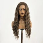 AIMEYA Synthetic Lace Front Wigs for Women Natural Hairline Long Brown Wig Pre Plucked Cosplay