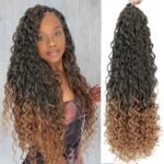 Goddess Boho Box Braids Crochet Hair with Curly Ends 1PCS Synthetic Pre-Looped