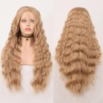 AIMEYA Synthetic Lace Front Wigs for Women Natural Hairline Long Brown Wig Pre Plucked Cosplay