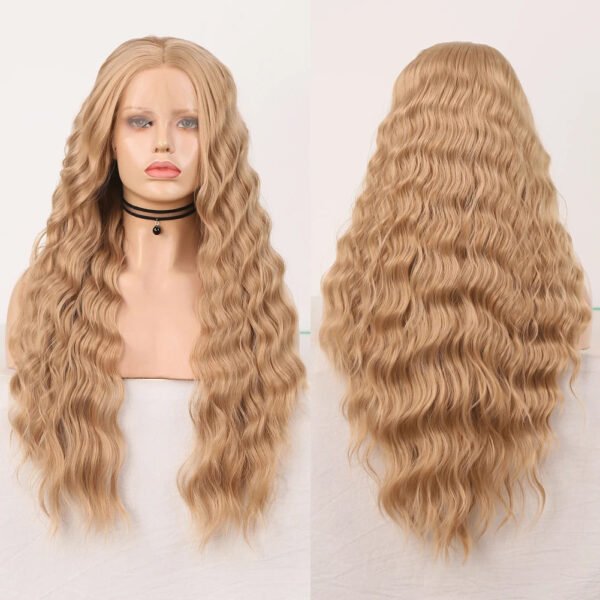 AIMEYA Synthetic Lace Front Wigs for Women Natural Hairline Long Brown Wig Pre Plucked Cosplay