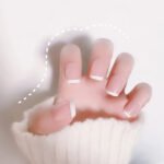 24pcs Full Cover Long False Press On Nails With Designs Light Green Stripe Gradient